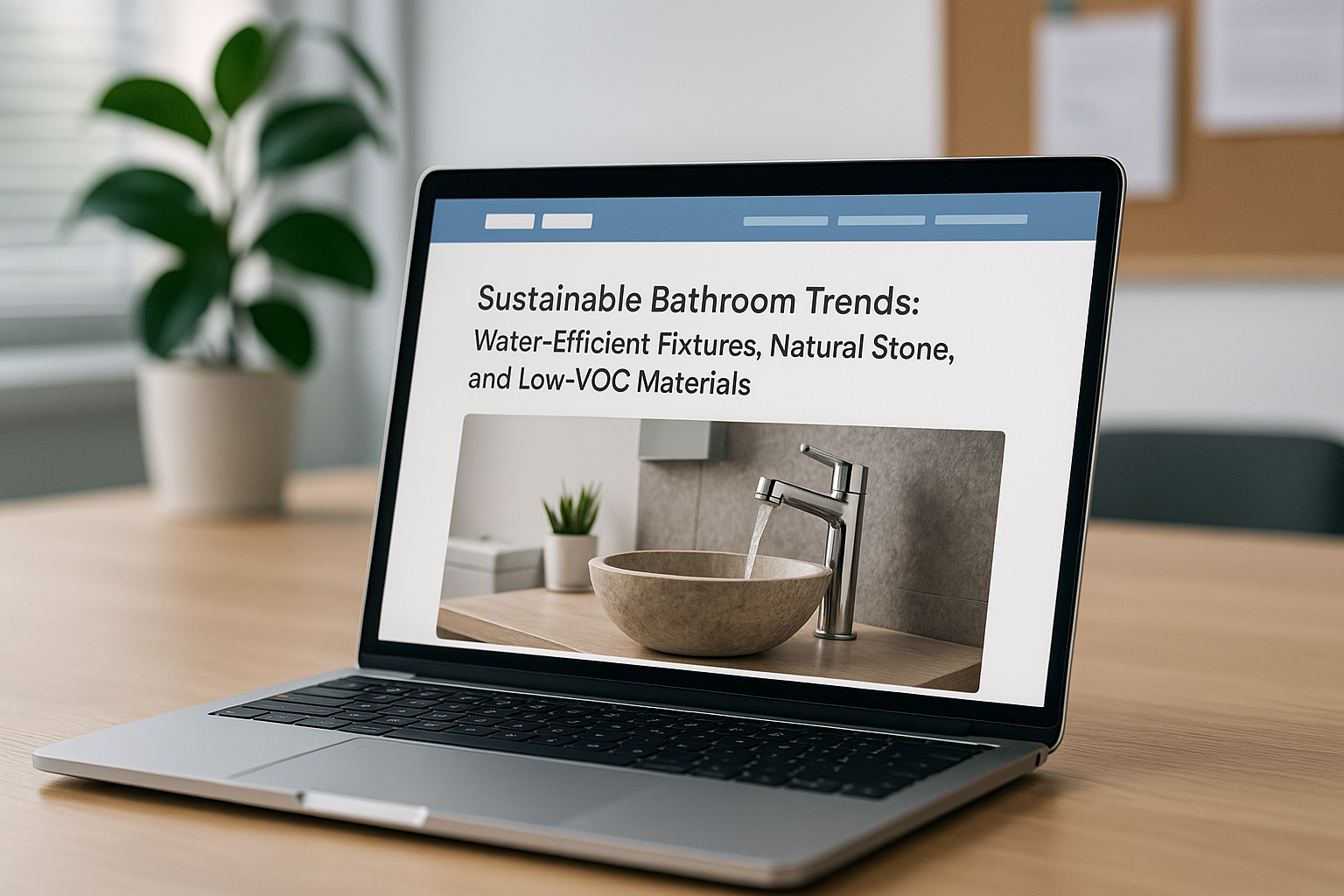 Sustainable Bathroom Trends: Water-Efficient Fixtures, Natural Stone, and Low-VOC Materials
